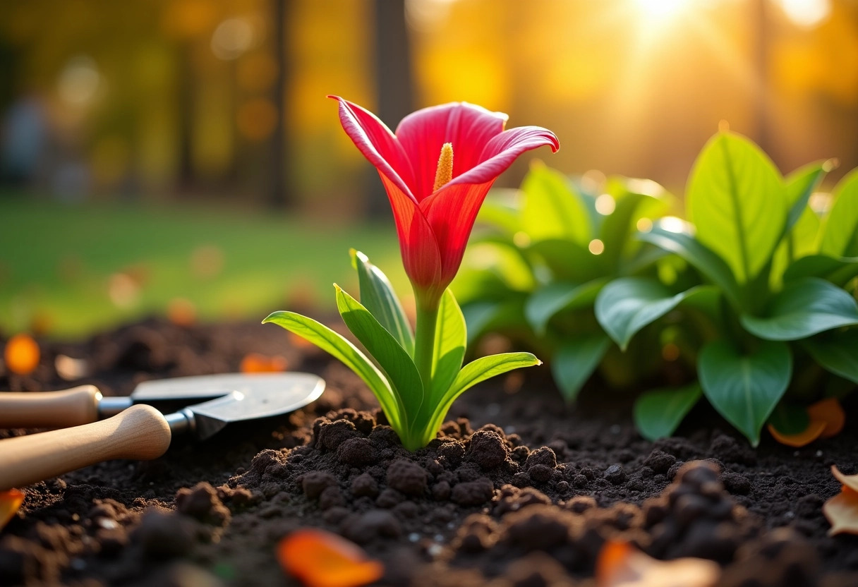 arum  déplacer  jardin